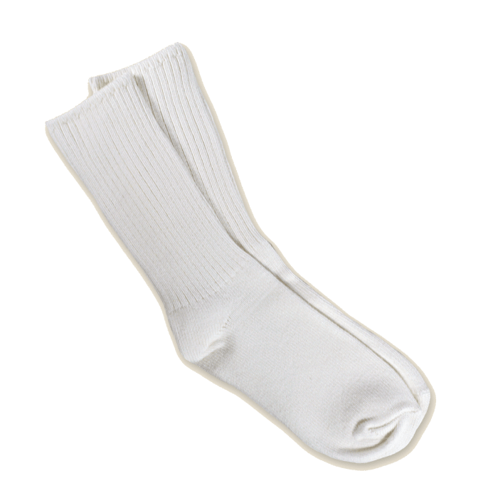 White Solid Socks