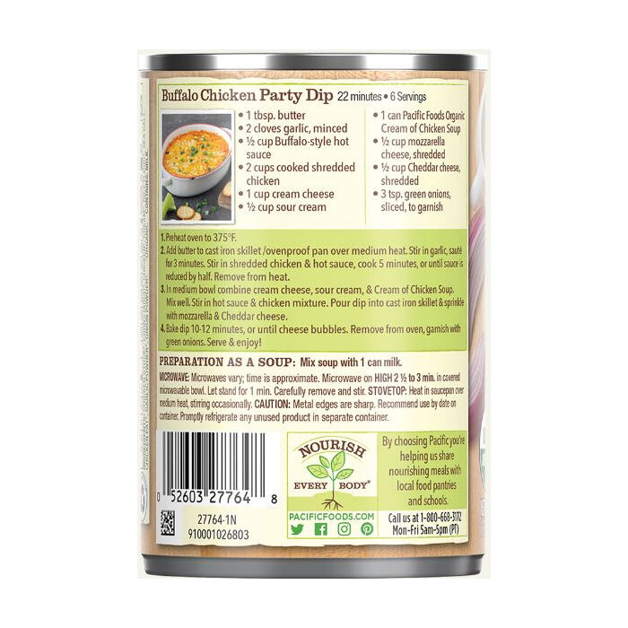 Pacific Foods Organic Cream of Chicken Soup, 10.5 oz Can
