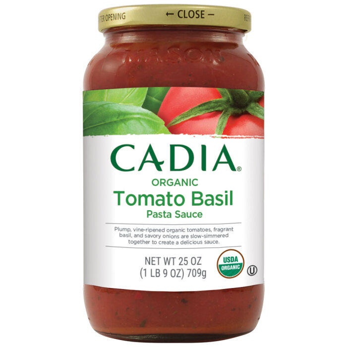 Cadia Organic Tomato Basil Pasta Sauce, 25 oz.