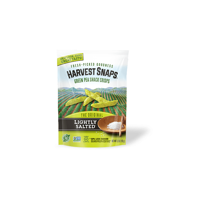 Harvest Snaps Lightly Salted Green Pea Snack Crisps, 3.3 oz.