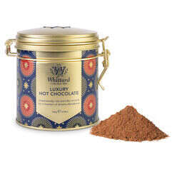 Luxury Hot Chocolate Clip Top Tin with hot chocolate powder outside tin