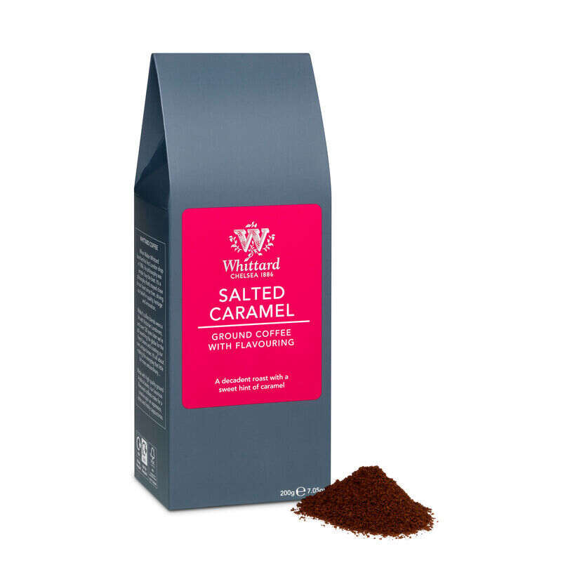 salted caramel flavour Whittard ground coffee, coffee, flavoured coffee