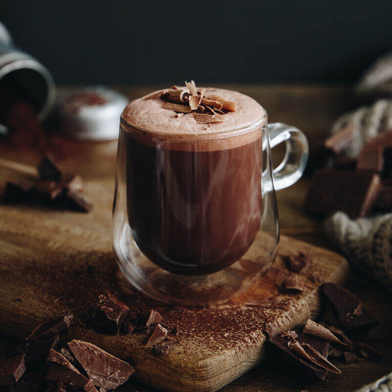 Rocky Road Flavour Hot Chocolate in nova double-walled mug