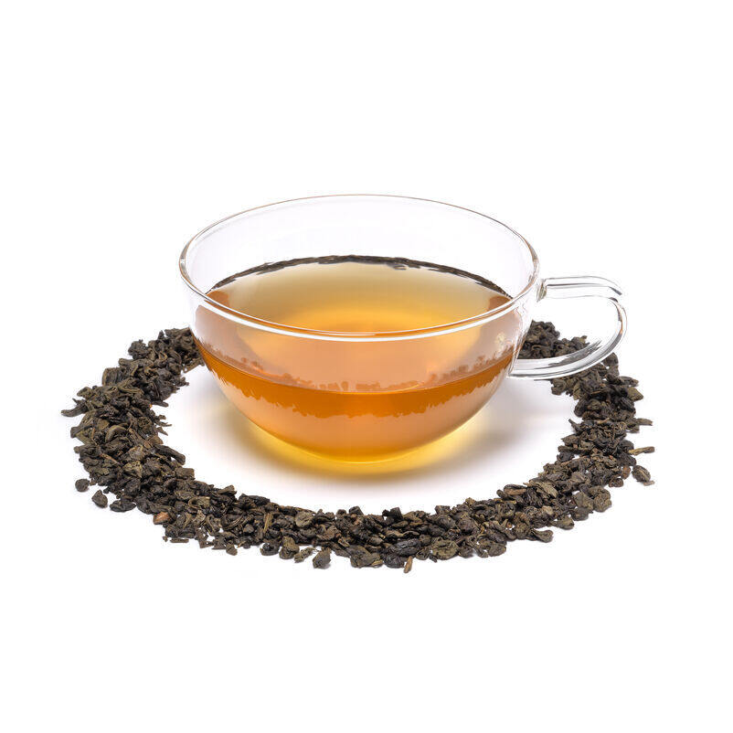 Loose Gunpowder Green Tea in Teacup