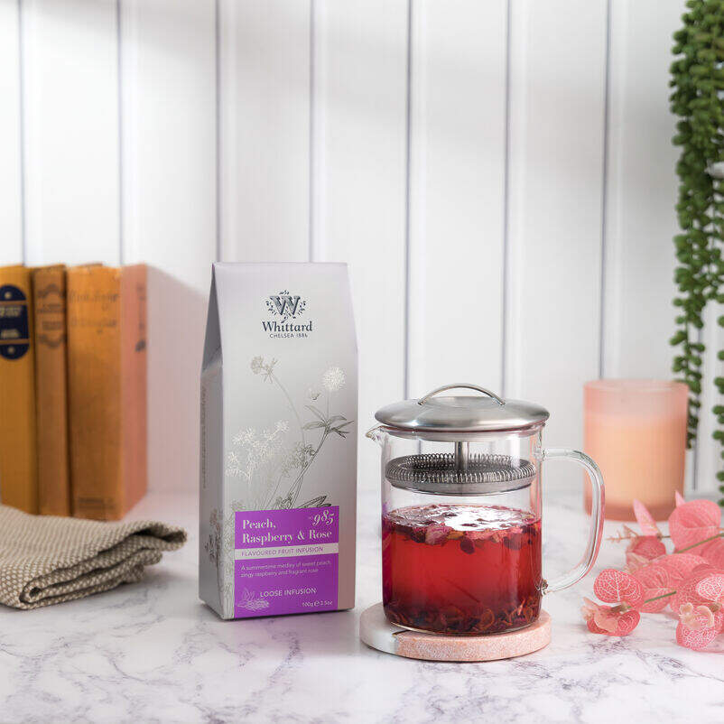 Peach, Raspberry & Rose Loose Infusion Pouch lifestyle 