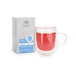 Glow Wellness Tea Packaging with Tea Cup on White Background