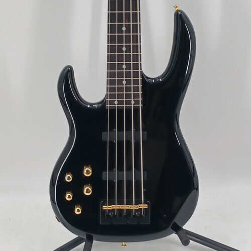 Used Carvin LB-75F LEFTY Vintage Bass Guitar Black 5-String