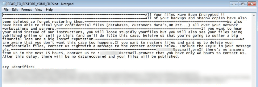 Figure 10. Arai ransomware’s ransom note