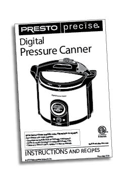 PRESTO 02144 12 Qt Electric Pressure Canner User Guide