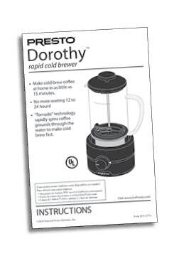 Dorothy™ Rapid Cold Brewer - Presto®