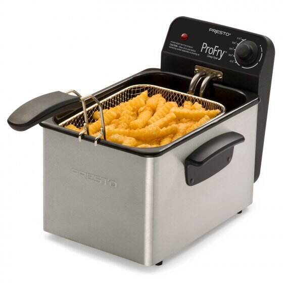  Presto 05443 CoolDaddy Cool-touch Deep Fryer - White: Deep Fryer  With Basket: Home & Kitchen