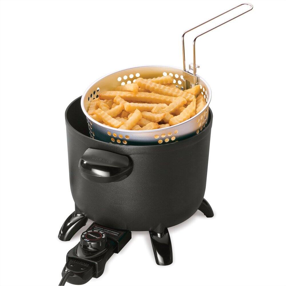 6 Qt Electric Deep Fryer Kettle Pot Multi-Cooker Dual Daddy Home Kitchen  Fries