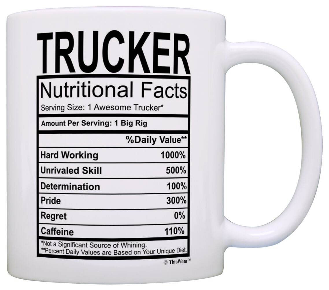 Fathers Day Gift Best Truckin Dad Ever Truck Driver Trucker Gift Coffee Mug Tea Cup White by Stikimor