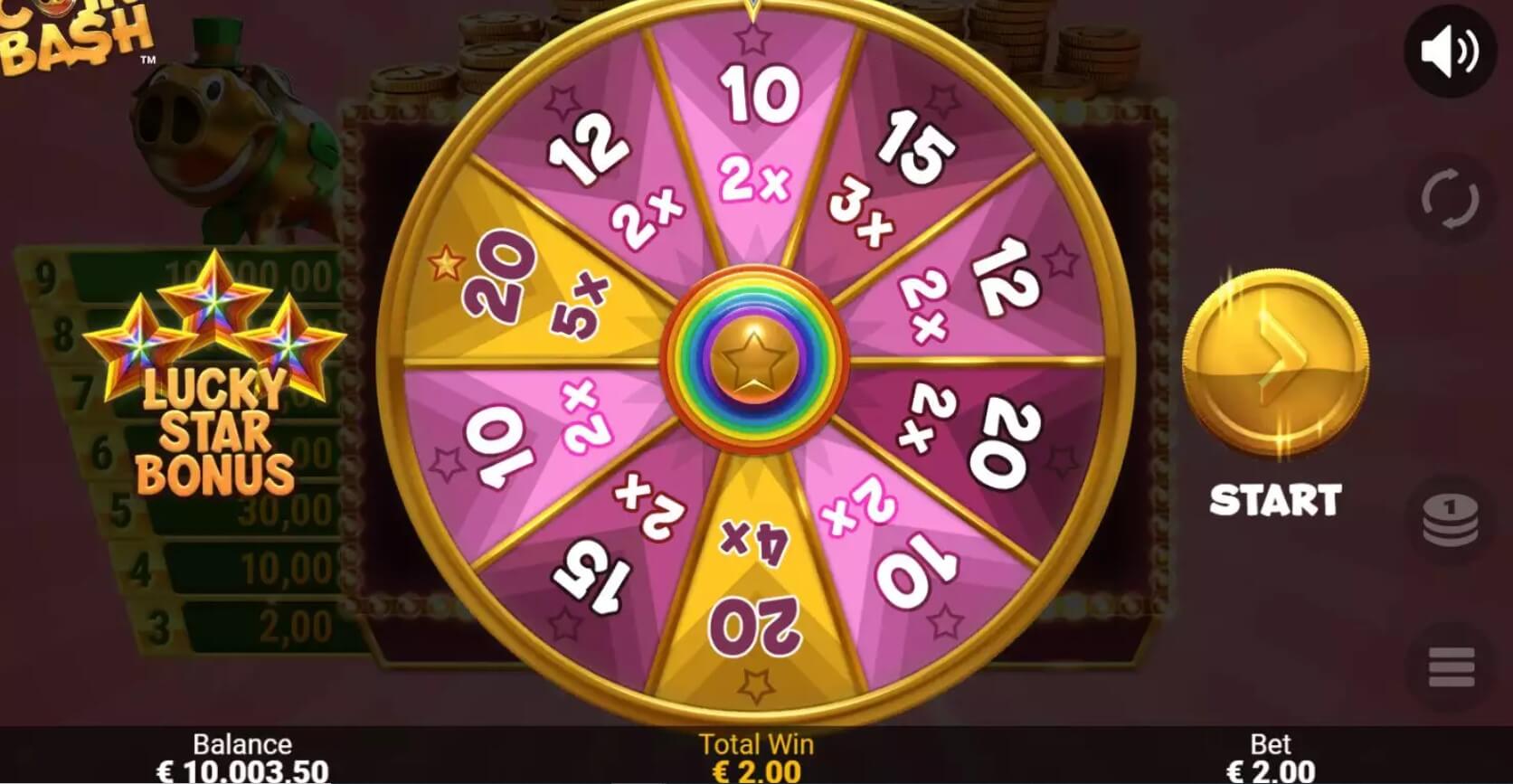 coin bash slot free spins feature