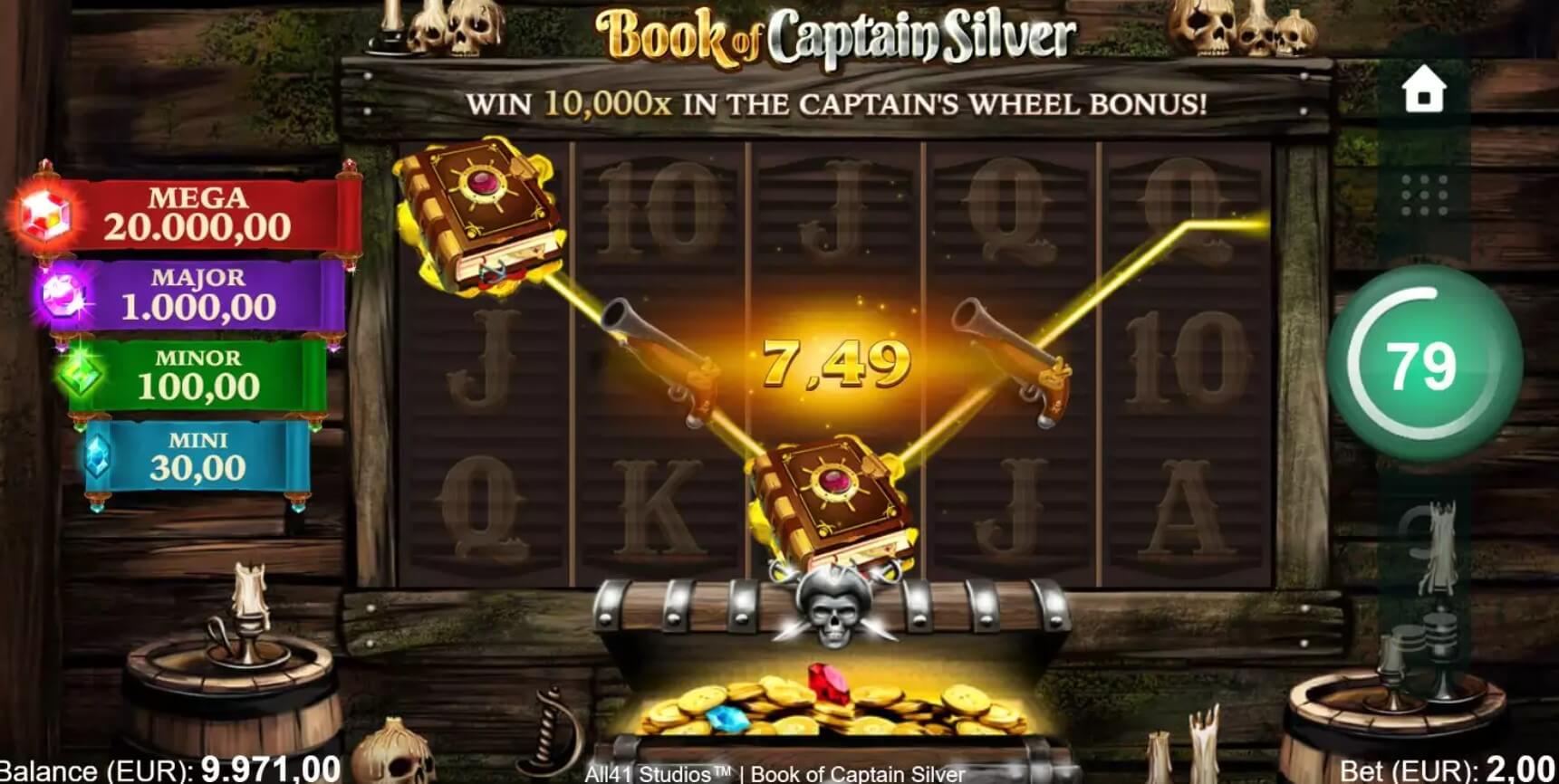 book of captain silver slot microgaming