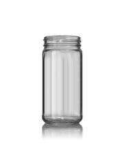 4 oz Clear Glass Paragon Spice Jars (Red Spoon & Sift Cap) - 12/Case, Clear Type III 48-485