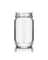 16oz (480ml) Flint (Clear) Economy Round Glass Jar - 63-400 Neck