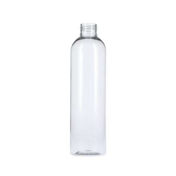 8.45oz (250ml) Clear PET 30% PCR Sonata Round Plastic Bottle - 24-410 Neck  (Recycled Plastic)