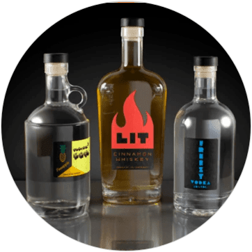 1 Liter Mixer Glass Bottle, Liquor Bottles