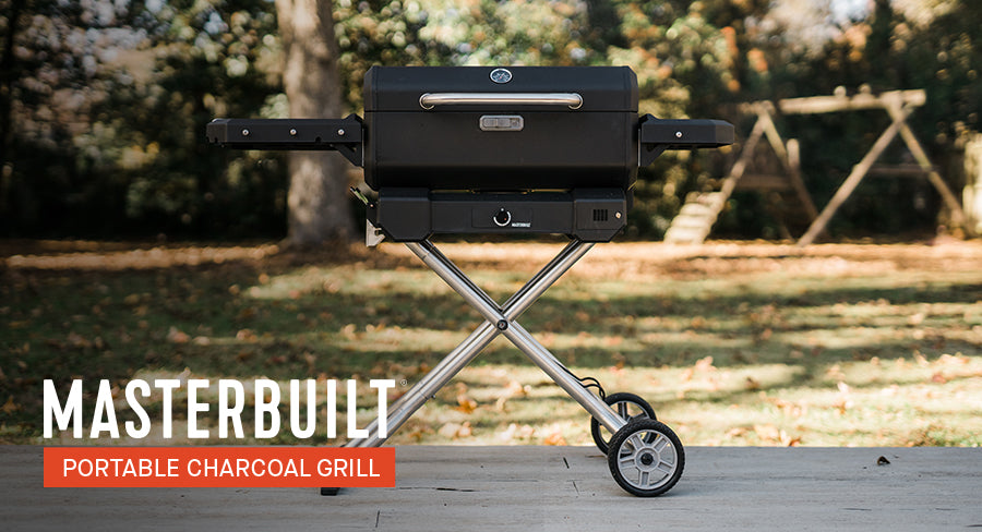 Portable Charcoal Grill and Smoker with Cart Masterbuilt