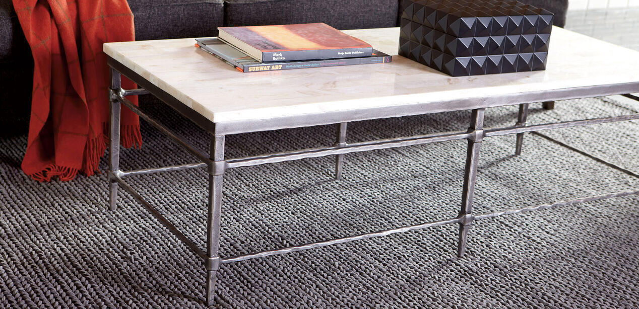 Vida Stone Top Coffee Table, Stone Top Coffee Tables With Storage