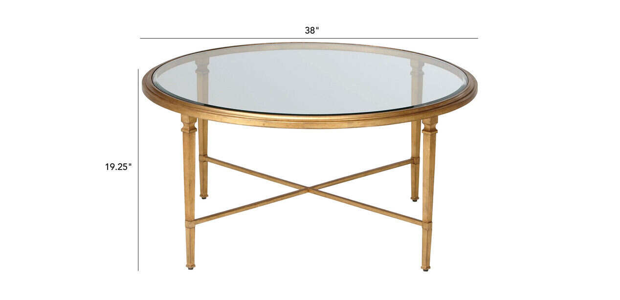 Heron Round Coffee Table, Ethan Allen Round Coffee Table