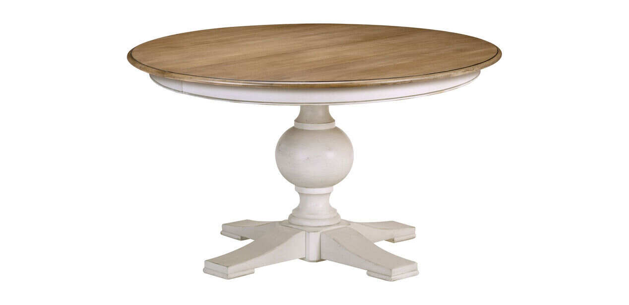 Cooper Round Dining Table, Ethan Allen Cooper Round Dining Table