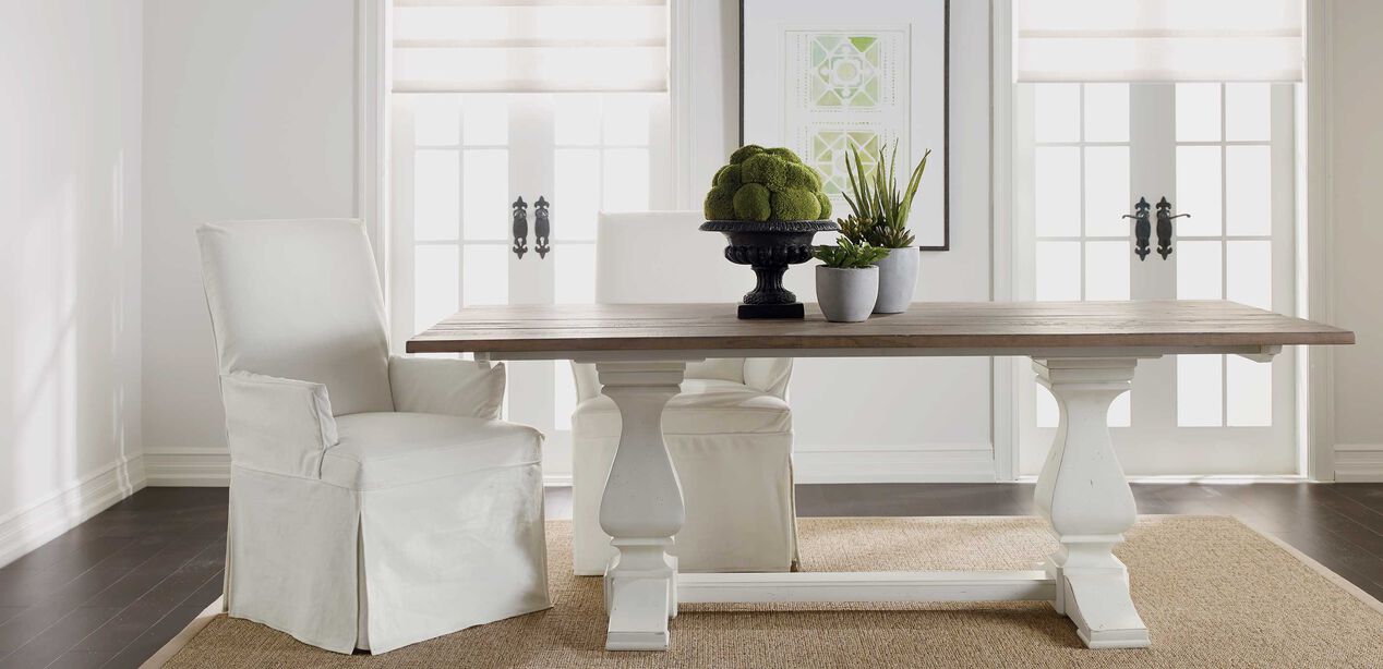 Cameron Rustic Dining Table, White Rustic Dining Table