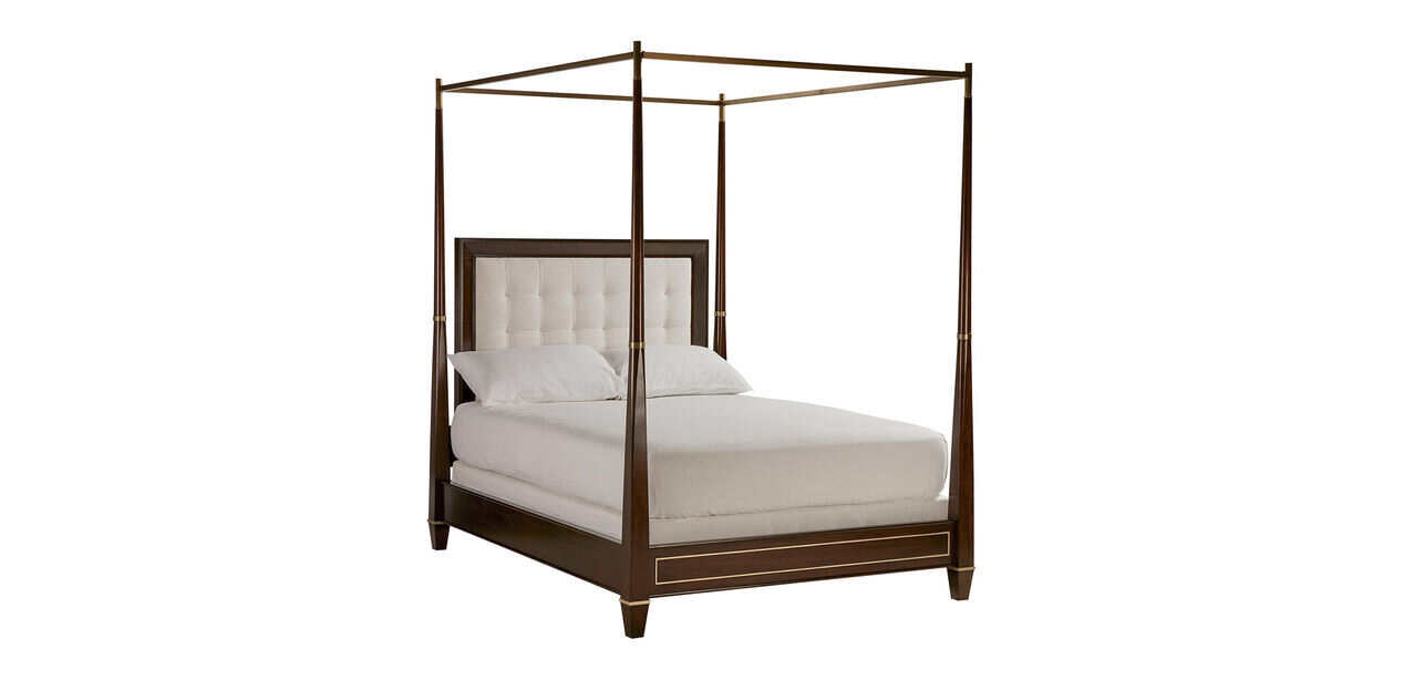 Andover Upholstered Four Poster Bed, Ethan Allen Four Poster Queen Bed