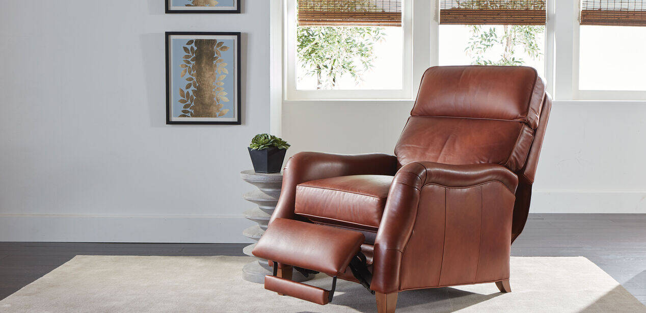 Aiden Leather Recliner Recliners, Ethan Allen Leather Recliner