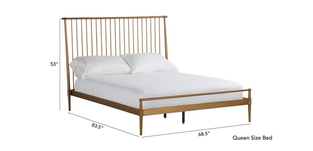 Emmett Metal Minimalist Bed Ethan, Metal Queen Size Platform Beds