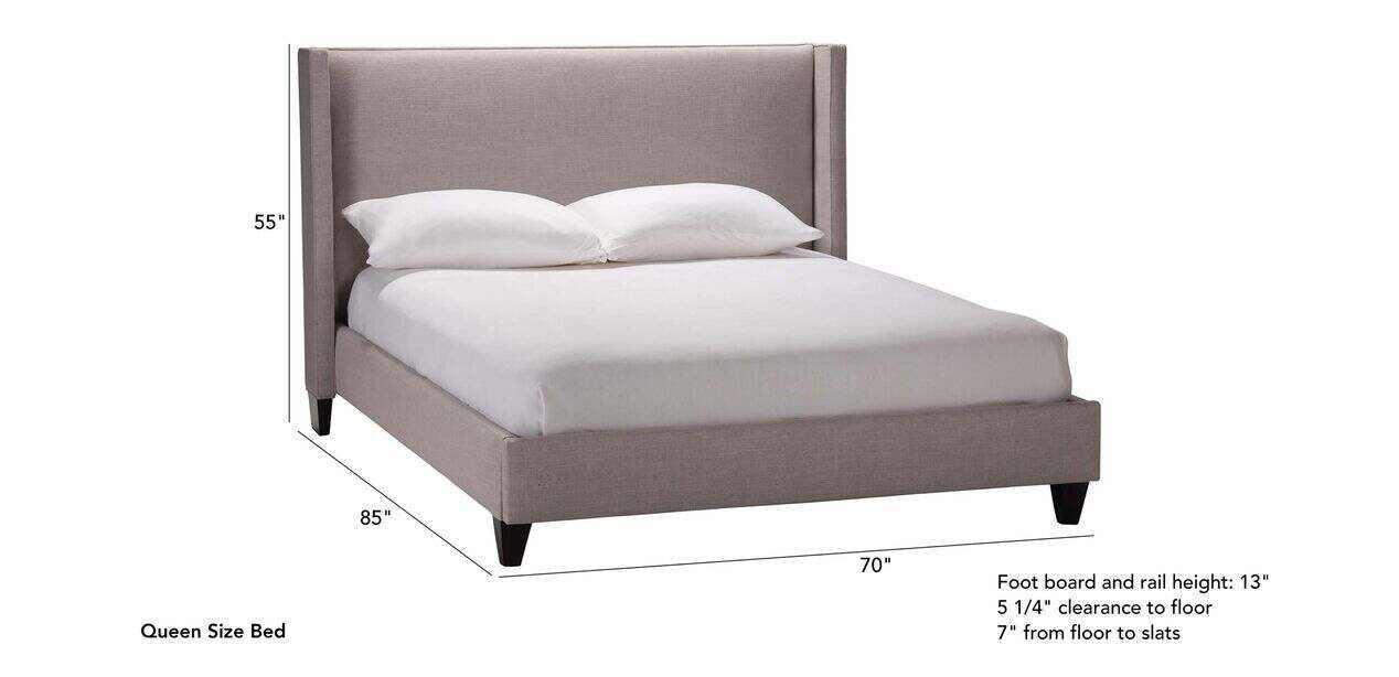 Colton Bed Beds Ethan Allen, Dimension Of Queen Size Bed Frame