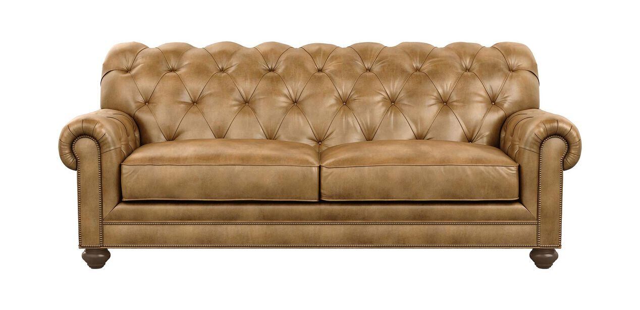 Chadwick Leather Sofa Ethan Allen, Ethan Allen Tufted Leather Sofa