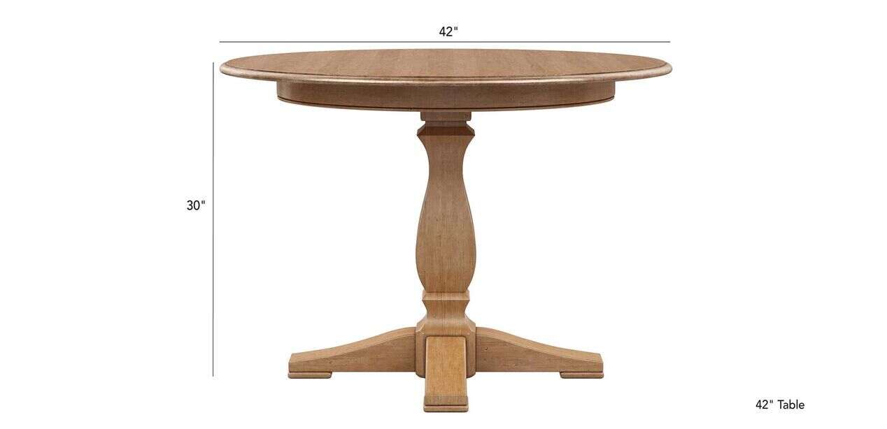 Cameron Round Dining Table, 42 Round Pedestal Table