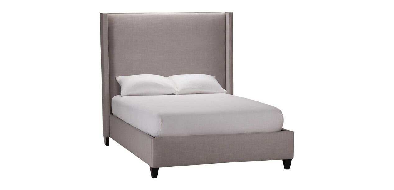 Colton Platform Bed With Tall Headboard, High Platform Bed Frame Queen