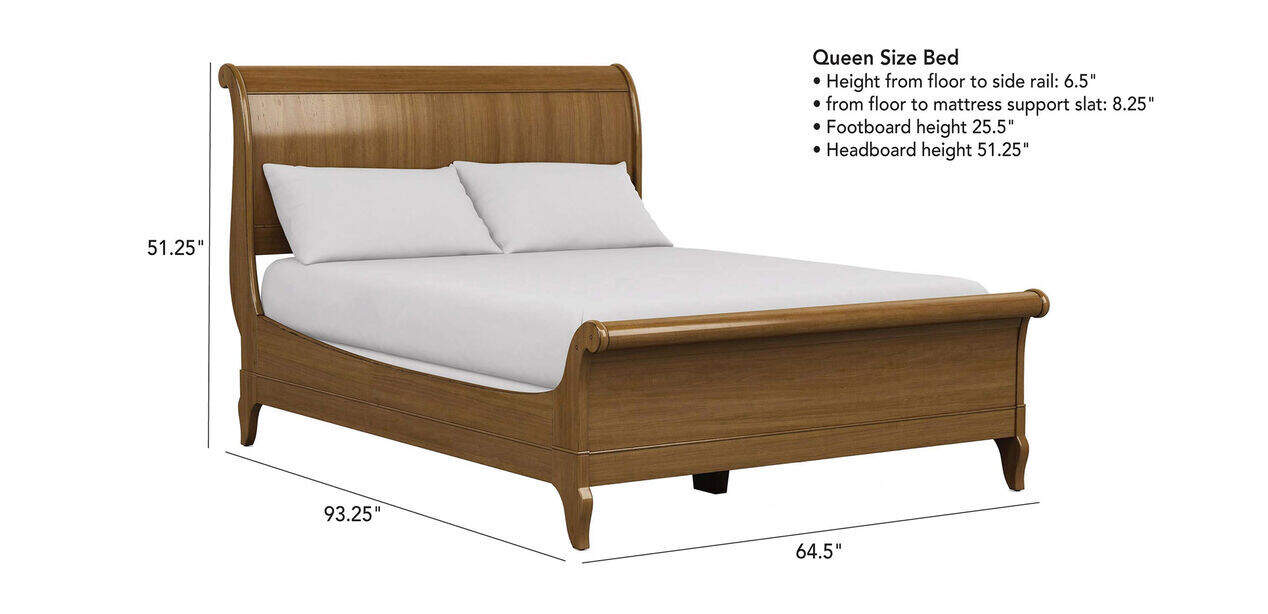 Chloé Bed Ethan Allen Sleigh Beds, Wooden Side Rails For Queen Size Bed