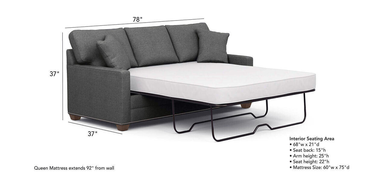 Bennett Track Arm Queen Sleeper The, What Are The Dimensions Of A Queen Sleeper Sofa