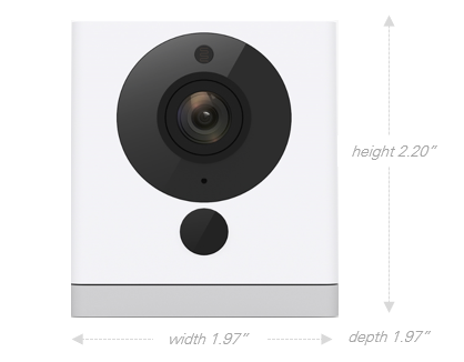 Wyze 1080p HD cam with dimensions