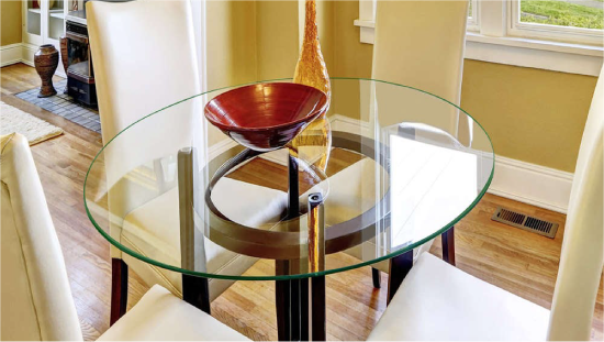 37 Round Glass Table Top Dulles, Glass Table Top Round
