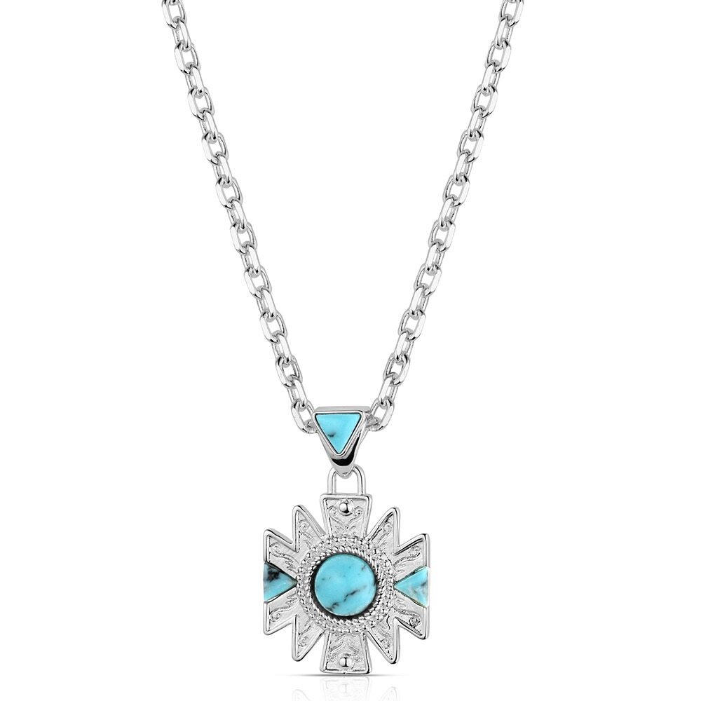 Southwestern Sun Turquoise Necklace | Montana Silversmiths
