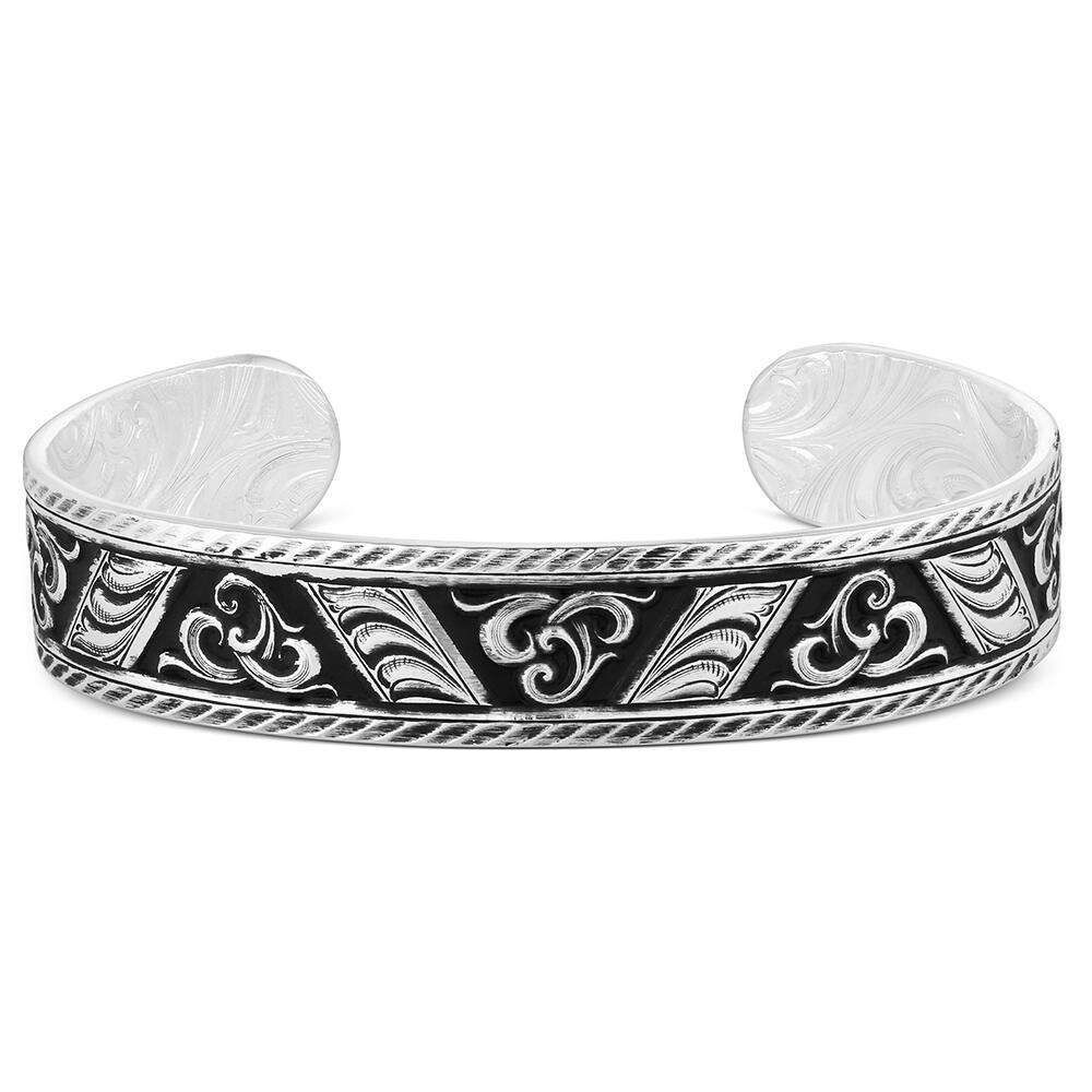 Interlaced Noir Filigree Cuff Bracelet | Montana Silversmiths