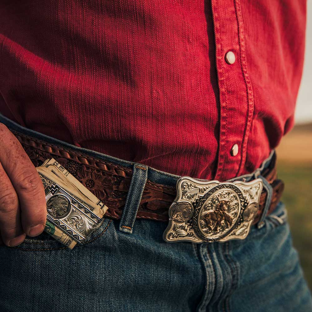 Buffalo Nickel Southwestern Money Clip | Montana Silversmiths