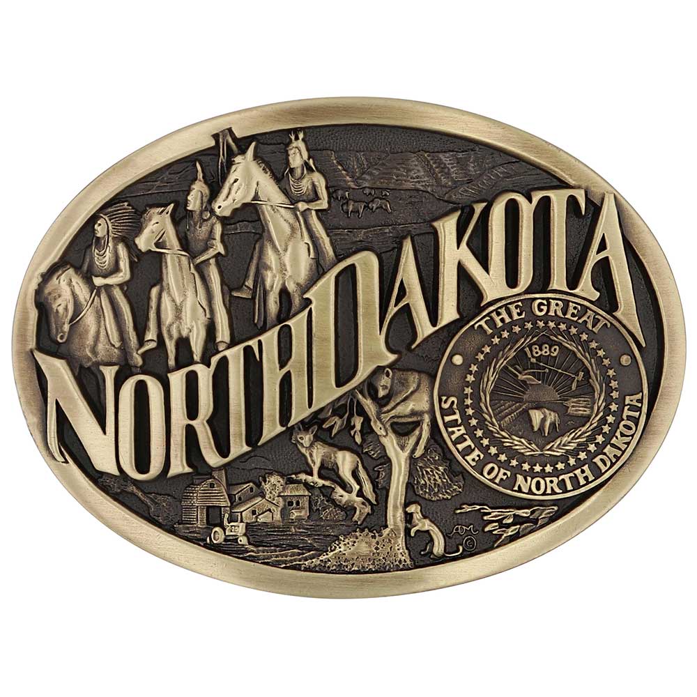 Arizona State Heritage Attitude Buckle | Montana Silversmiths display picture 3