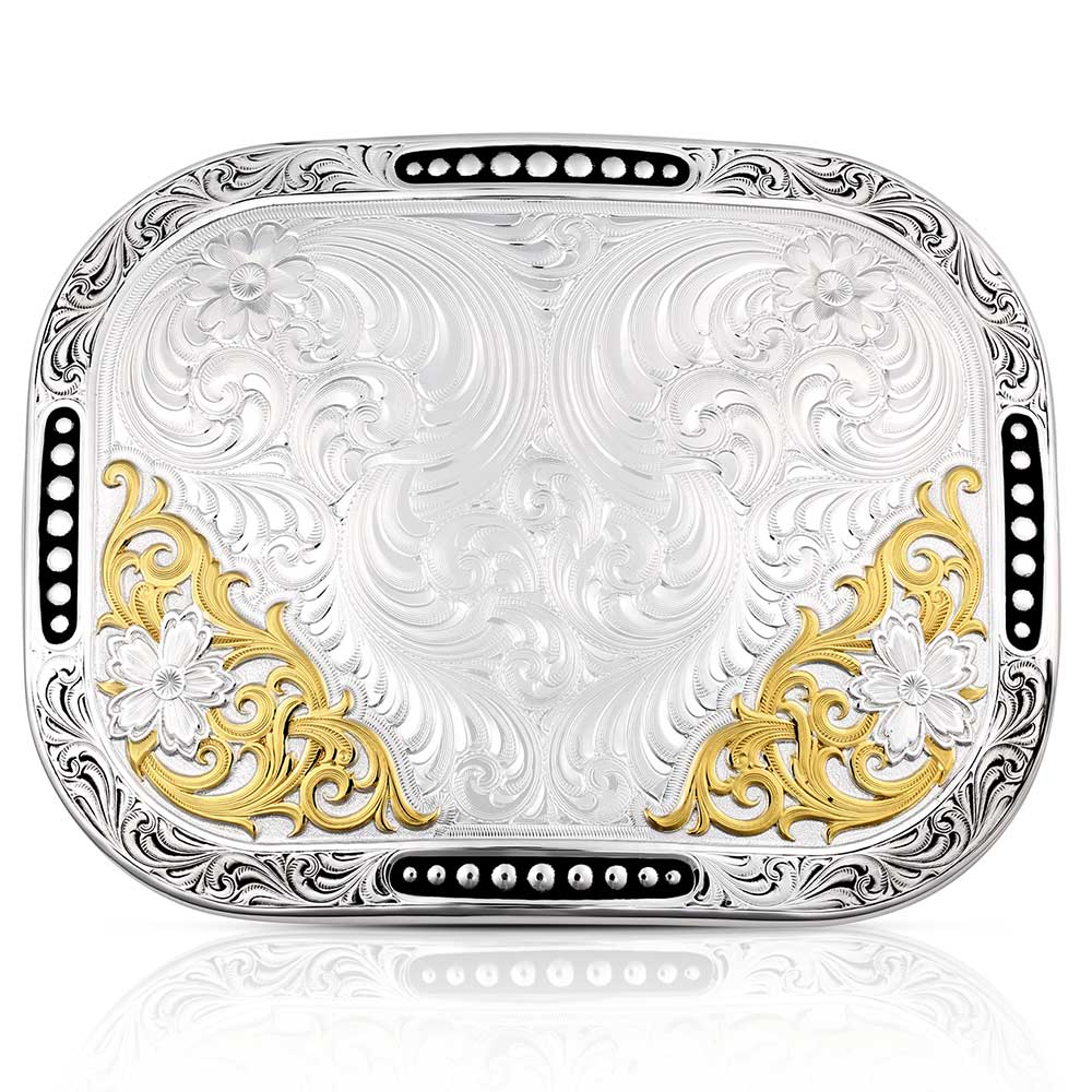 Cracked Earth Custom Buckle | Montana Silversmiths