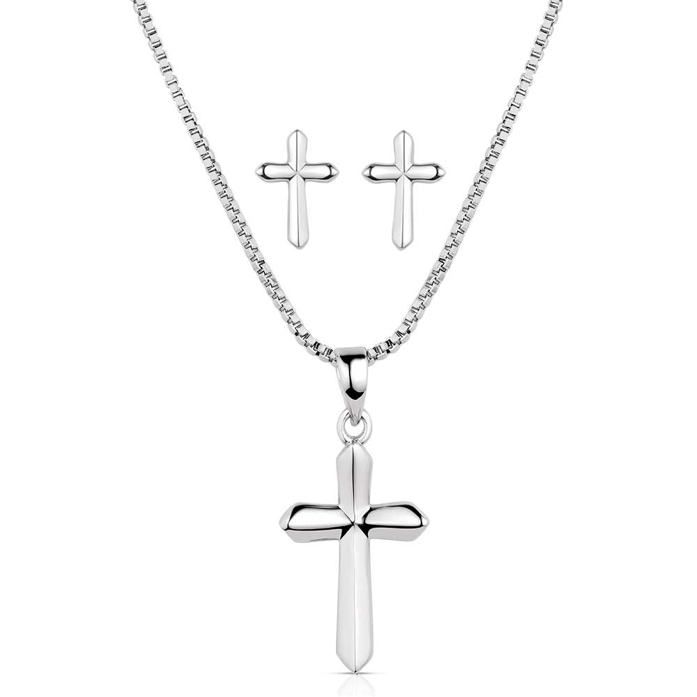 Hold Steady Faith Cross Jewelry Set | Montana Silversmiths
