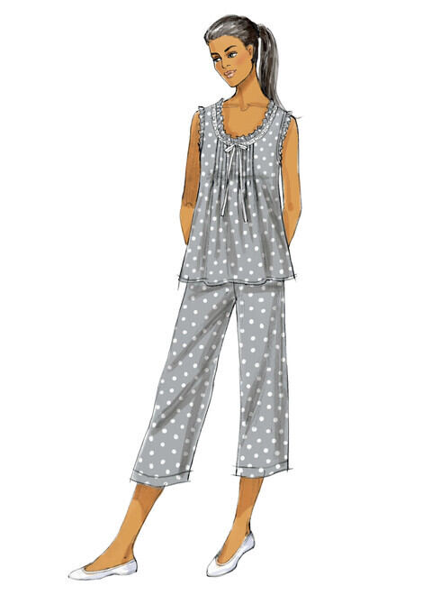 Free UK P&P Butterick Family Easy Sewing Pattern 5572 Pyjamas Sleepwear...