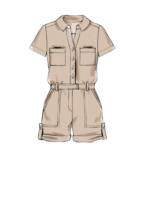 McCalls Ladies Sewing Pattern 7330 Button Up Rompers & Jumpsuits McCalls... 