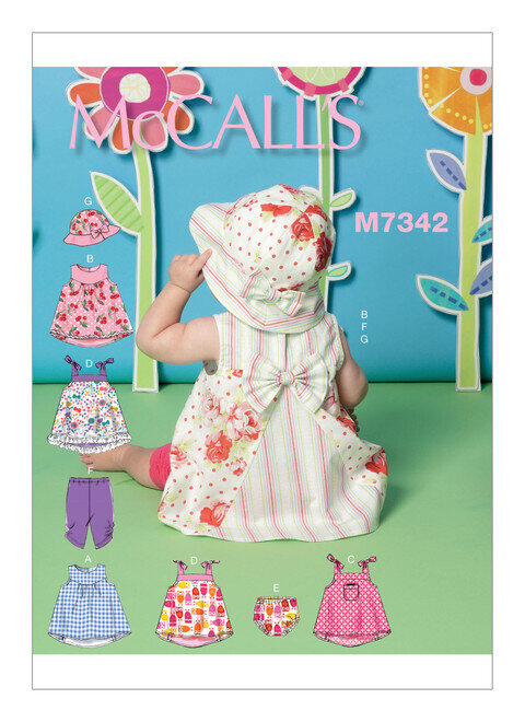 M7458 | Toddlers' Gathered Tops, Dresses and Leggings | McCall's 