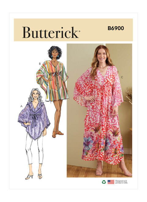 LRG-XLG-XXL Gown and Pants Butterick Patterns B5792ZZ0 Misses Top Sewing Pattern Size ZZ 