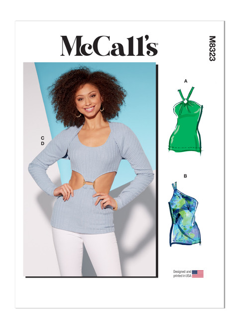 McCall Patterns M7634AX5 Misses Knit Tops/Dresses/Shorts and Pants 